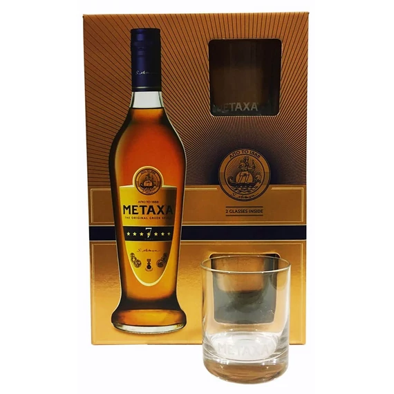Metaxa 7 Stars  (0,7l, 40%) + 2 POHÁR